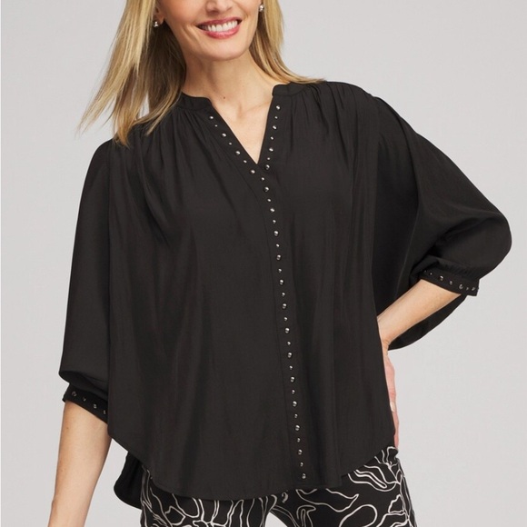 NWT Chicos Size 3 3/4 Sleeve Flutter Top - Picture 1 of 4